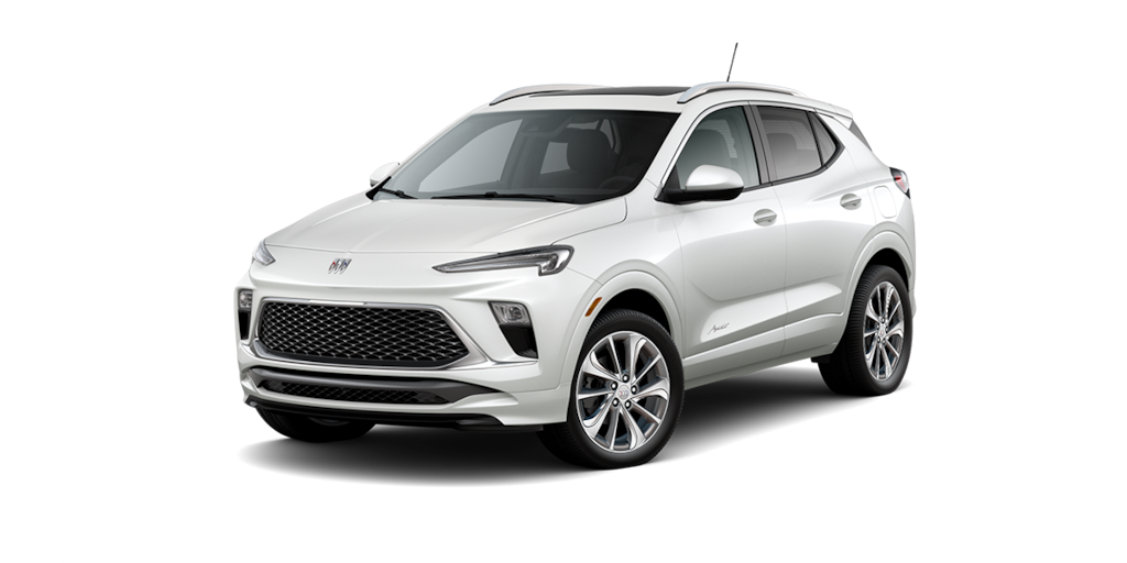 Nueva SUV compacta premium, Buick Encore 2024 Avenir color White Platinum Metallic